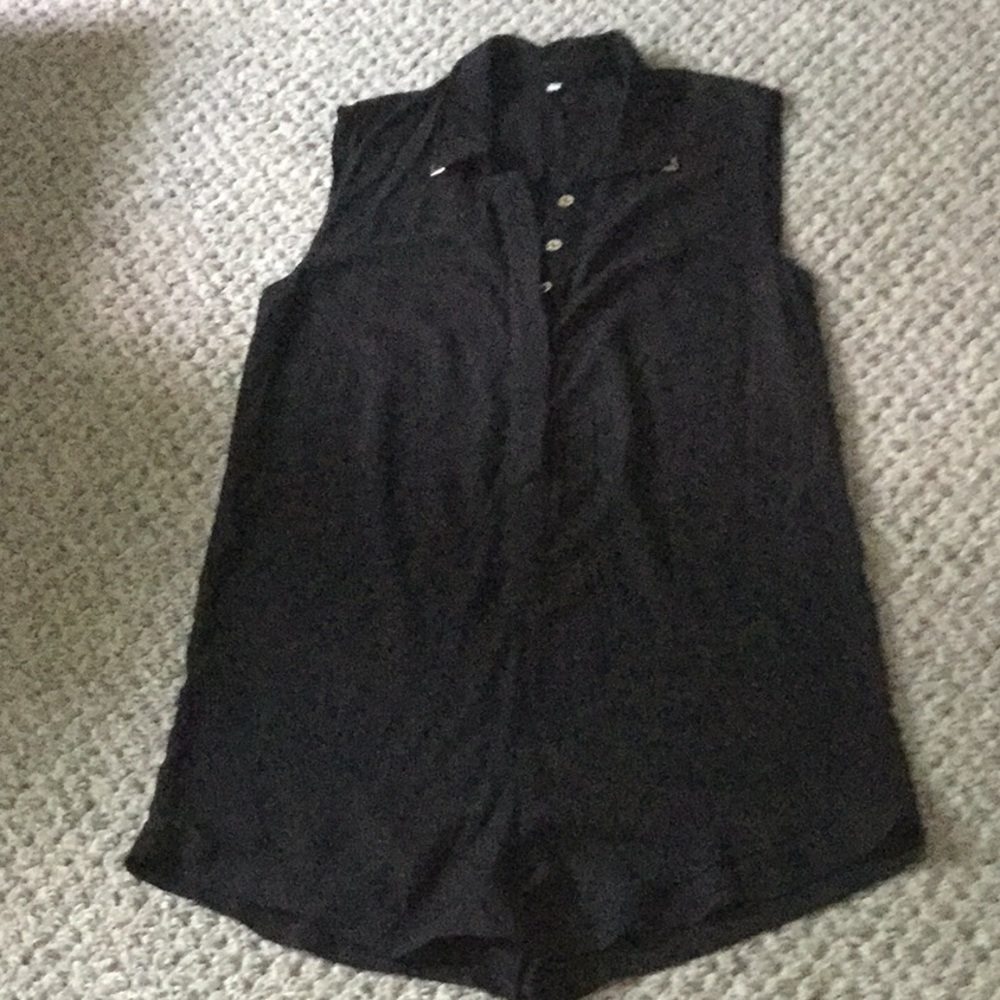 Black dressy Romper sz Med